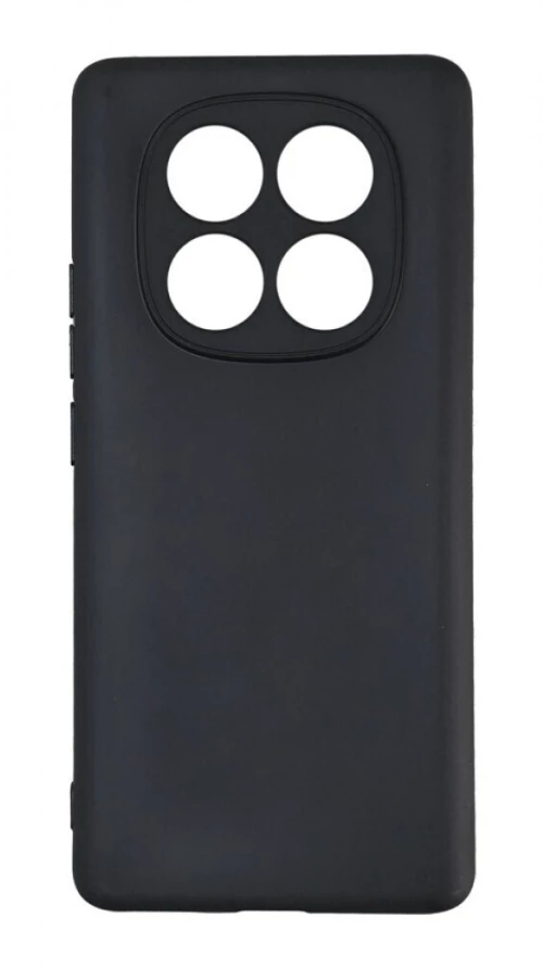 Θήκη TPU Σιλικόνης με Υφασμάτινη Επένδυση για Redmi Note 14 Pro 4G - Μαύρη