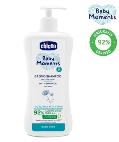 CHICCO baby moments αφρόλουτρο-σαμπουάν 500ml