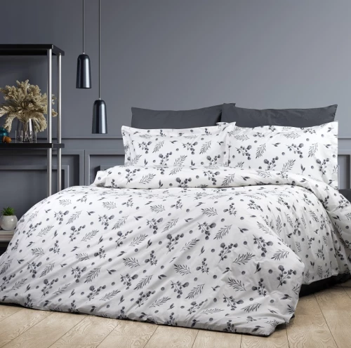 Σετ Σεντόνια Υπέρδιπλα 3τμχ (220x240) Μυρτώ 350 Grey φανελένια DimCol