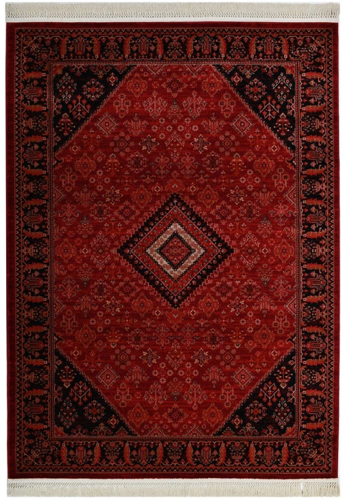 Χαλί μηχανής 240x300 Afgan 306A D.RED BLACK Royal Carpet