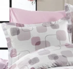 Σετ Σεντόνια King Size (240x270) Μελίνα 709 White-Lilac βαμβακερά DimCol