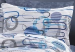 Παπλωματοθήκη Υπέρδιπλη 220x240 Διώνη 602 White-Blue Dimcol