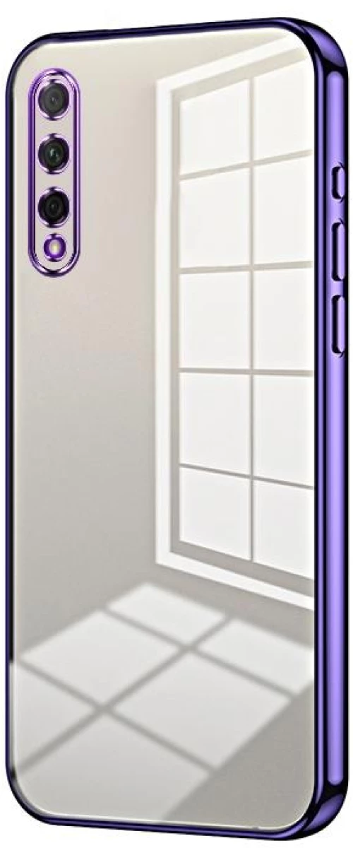 Θήκη τηλεφώνου με διαφανή επιμετάλλωση και λεπτές οπές για Honor 9X Pro / Huawei Y9s (Μωβ)