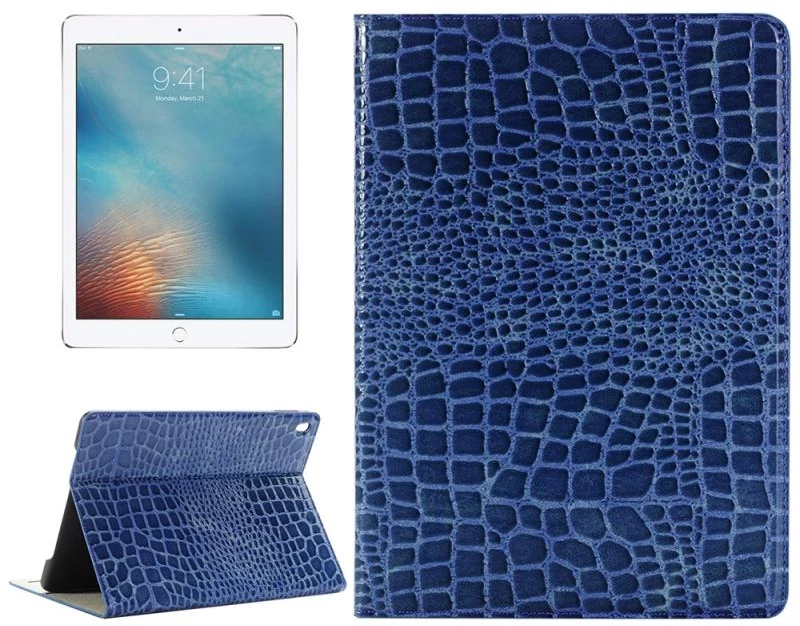 Crocodile Texture Horizontal Flip Leather Θήκη with Holder & Card Slots & Wallet for iPad Pro 9.7 inch(Μπλε)