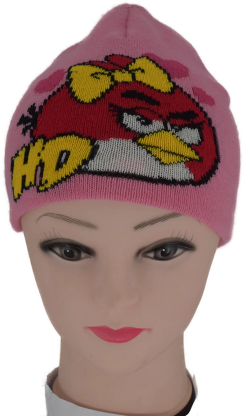 Παιδικό σκουφάκι  πλεκτό Angry Birds κ. 166871510 pink