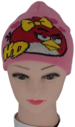 Παιδικό σκουφάκι  πλεκτό Angry Birds κ. 166871510 pink