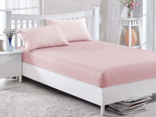 Κατωσέντονο με Λάστιχο Ροζ 100% Βαμβακερό Γαρύφαλλο 100-180x200+30cm - 180x200+30