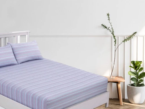 Κατωσέντονο με Λάστιχο Calm Wave 100% Βαμβακερό Reactive Γαρύφαλλο 100-180x200+30cm - 180x200, 180x200+30