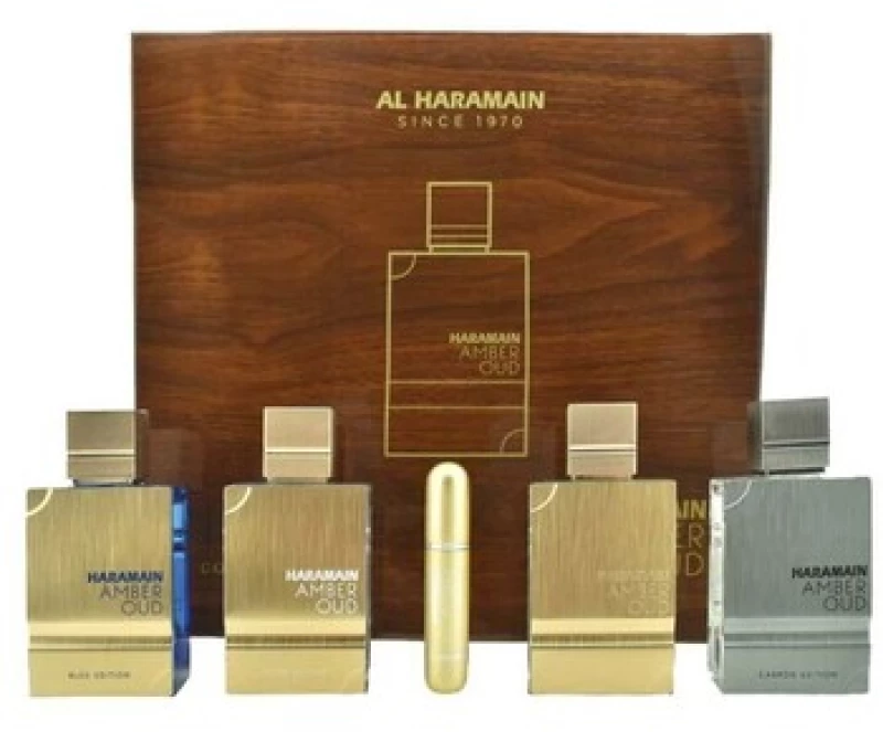 Al Haramain-Amber Oud Dárková kolekce EDP 4 x 60 ml a plnitelný flakon-240ml