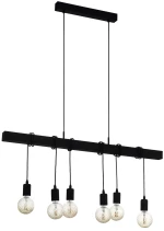 Φωτιστικό Κρεμαστό Eglo 44062 TOWNSHEND Μαύρο Ματ (Black Mat)