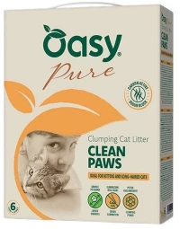 Oasy Συγκολλητική Άμμος Γάτας Clean Paws Χωρίς Άρωμα 10lt