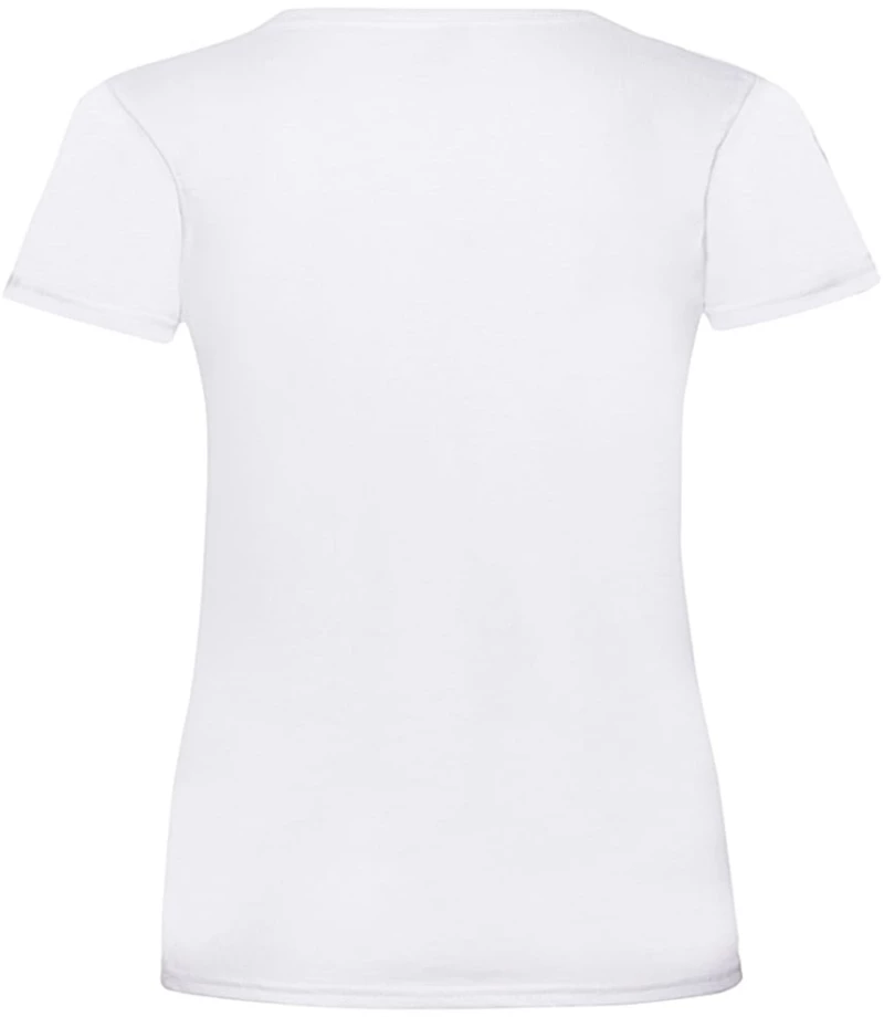 Γυναικείο T-shirt v-neck Λευκό Fruit of the Loom