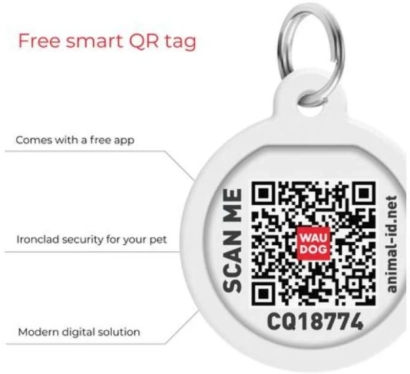 Waudog Κολάρο Σκύλου με Smart ID Avocado Metal Fastex S 15mm x 23-35cm