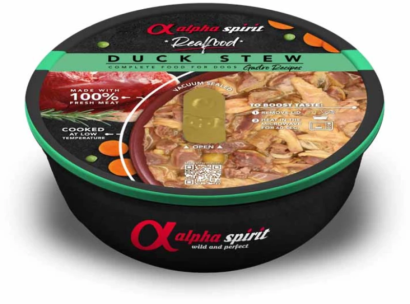 Real Food Μαγειρευτό Φαγητό Σκύλου Duck 280gr