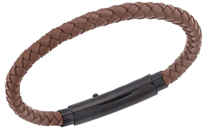 Βραχιόλι Senza Men`s Steel Camel Leather Strap SSD4990BCL