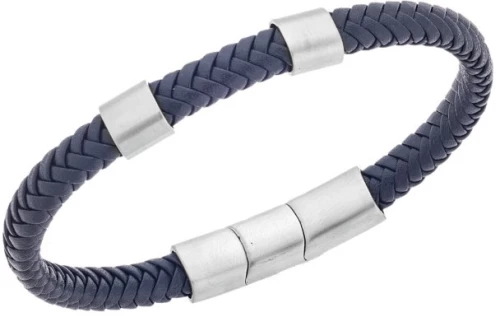 Βραχιόλι Senza Men`s Steel Blue Leather Strap SSD5606SBL