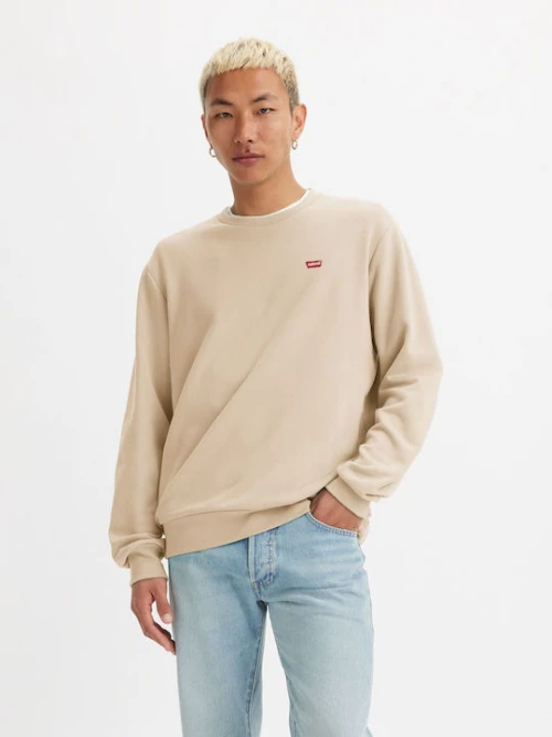 Levi’s Original Housemark βαμβακερό regular φούτερ μπεζ 35909-0057 Beige