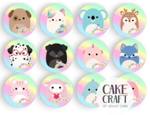Βρώσιμα σχέδια Squishmallows set - 12τμχ