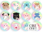 Βρώσιμα σχέδια Squishmallows set - 12τμχ