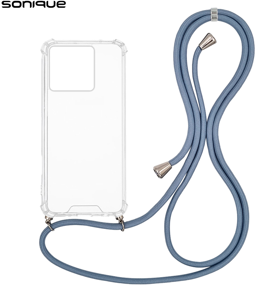 Θήκη Σιλικόνης με Κορδόνι Sonique Armor Clear Xiaomi Xiaomi 14T Μπλε Γκρι