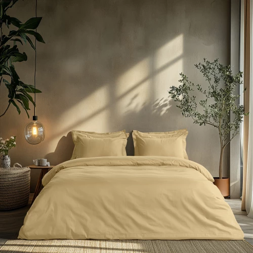 Beauty Home Σετ σεντόνια μονά με λάστιχο Art 1700 Harmony 110x200+30 Κρεμ