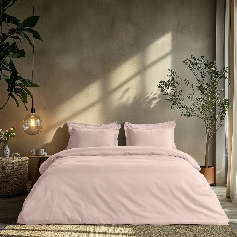 Beauty Home Σετ σεντόνια διπλά Art 1700 Harmony 200x270 Ροζ