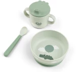 Done By Deer Παιδικό Σετ Φαγητού 3 τμχ Happy Clouds Green BR78205