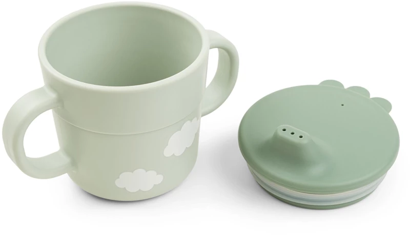 Done By Deer Παιδικό Σετ Φαγητού 3 τμχ Happy Clouds Green BR78205
