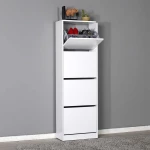 Παπουτσοθήκη Flat Λευκό 51x157x26 cm