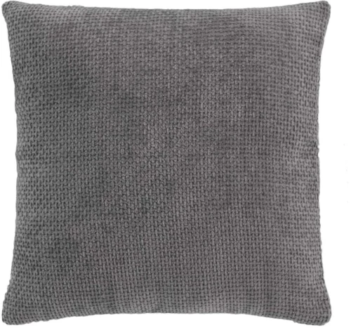 Μαξιλάρι embossed velvet ανθρακί 45x45cm