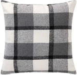 Μαξιλάρι καρό tartan/sherpa ανθρακί 45x45cm
