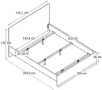 Κρεβάτι Troy Megapap χρώμα καρυδί 150x200εκ. | GP028-0160,2