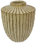 Βάζο κεραμικό DUUK μπεζ/καφέ 23x26