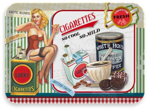 ΔΙΣΚΟΣ ΜΕΛΑΜΙΝΗΣ LUCKY CIGARETTS 30x21,5x2εκ. - Ankor 808014