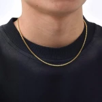 Ατσάλινη Αλυσίδα Λαιμού Σταυρός CH56 Gold
