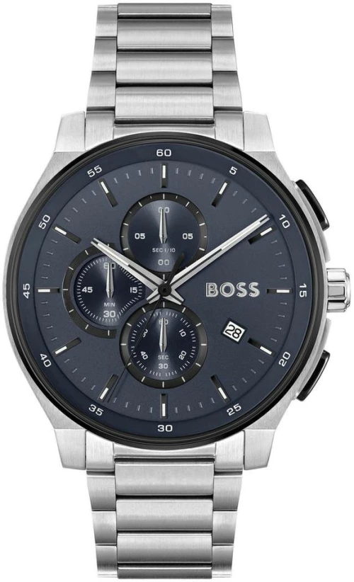Ανδρικό Ρολόι Χεριού HUGO BOSS από ανοξείδωτο ατσάλι  σε ασημί χρώμα 1514189