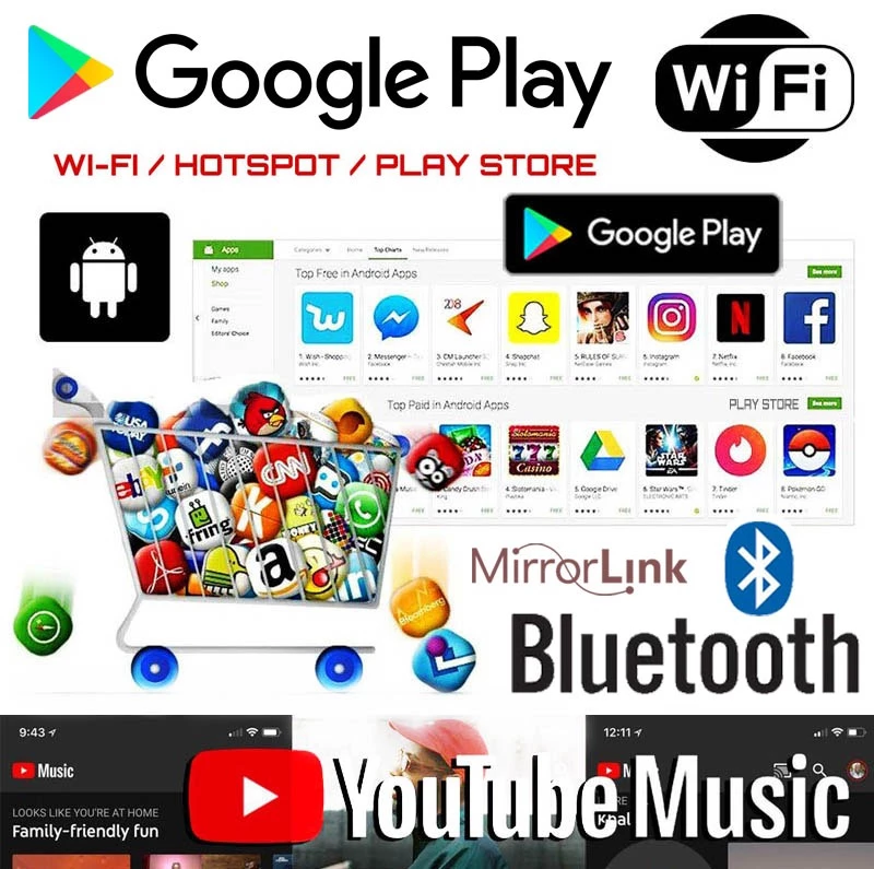Ηχοσύστημα Αυτοκινήτου 2DIN (Bluetooth/USB/WiFi/GPS) με Οθόνη Αφής 10.1" 52595412