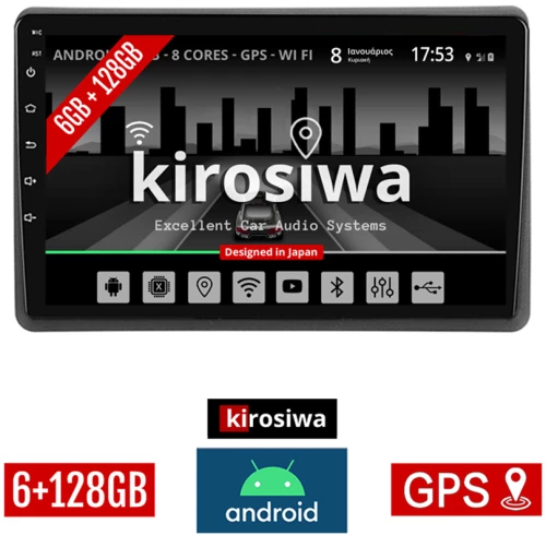 KIROSIWA 6+128GB RENAULT MASTER (μετά το 2020) Android οθόνη αυτοκίνητου 6GB με GPS WI-FI (ηχοσύστημα αφής 10" ιντσών Youtube Playstore MP3 USB Radio Bluetooth Mirrorlink DSP Apple Carplay Android Auto 4x60W, AUX)