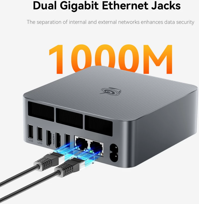 BEELINK mini PC EQR6, AMD Ryzen 5 6600H, 24GB, 500GB M.2, Windows 11 Pro