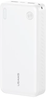 USAMS power bank CD254, 2x θύρες εξόδου, 20000mAh, 10W, λευκό