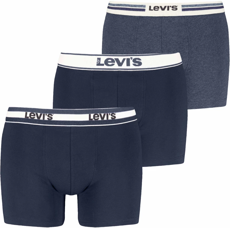 Ανδρικό Boxer Levi's - Fashion λάστιχο - Navy - Giftbox - 3pack - Regular Fit - Cotton