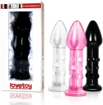 Lovetoy Γυάλινη Πρωκτική Σφήνα 13.97cm Ροζ