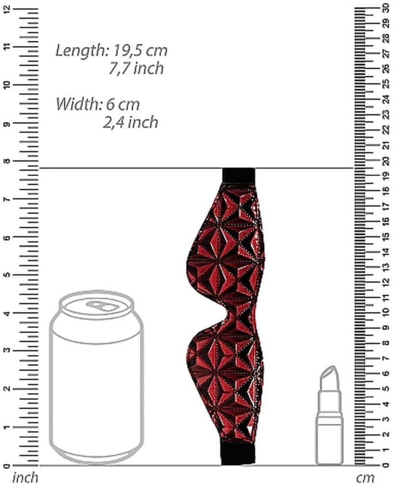 Shots Ouch! Luxury Eye Mask BDSM Μάσκα σε Κόκκινο Χρώμα