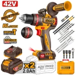 INGCO Δραπανοκατσάβιδο Κρουστικό Compact Μπαταρίας 42V Li-Ion 99Nm (CIDLI429982E)