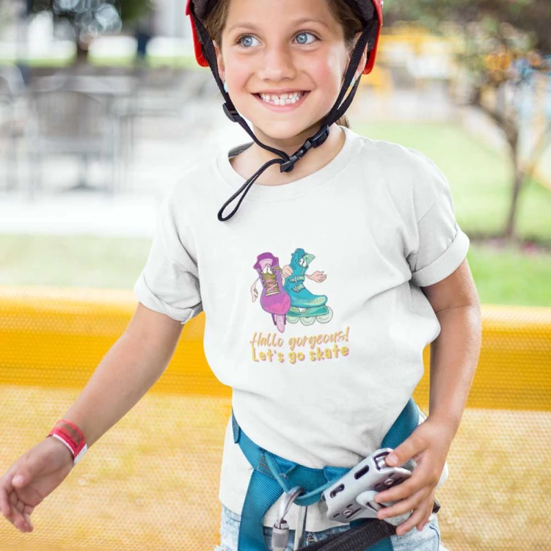 T-shirt kids Hello Gorgeous White