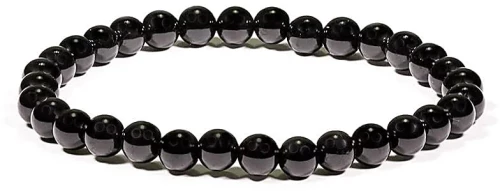 Bραχιόλι από Μαύρη Τουρμαλίνη Mala Black Tourmaline Natural Stones 0,6cm