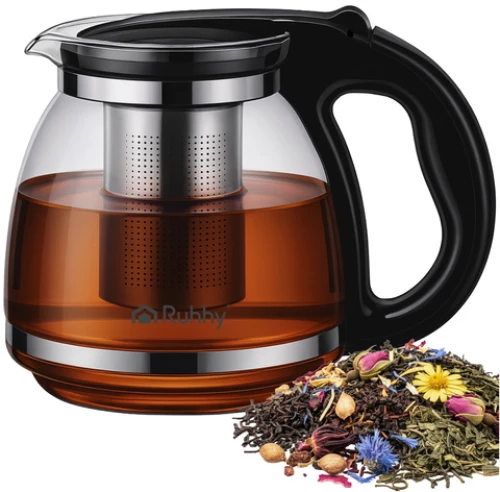 Ruhhy Γυάλινη Τσαγιέρα 2 lt με Ενσωματωμένο Φίλτρο 26066