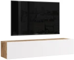 Έπιπλο τηλεόρασης επιτοίχιο Serit  λευκό-sonoma 140x31.6x29.6εκ