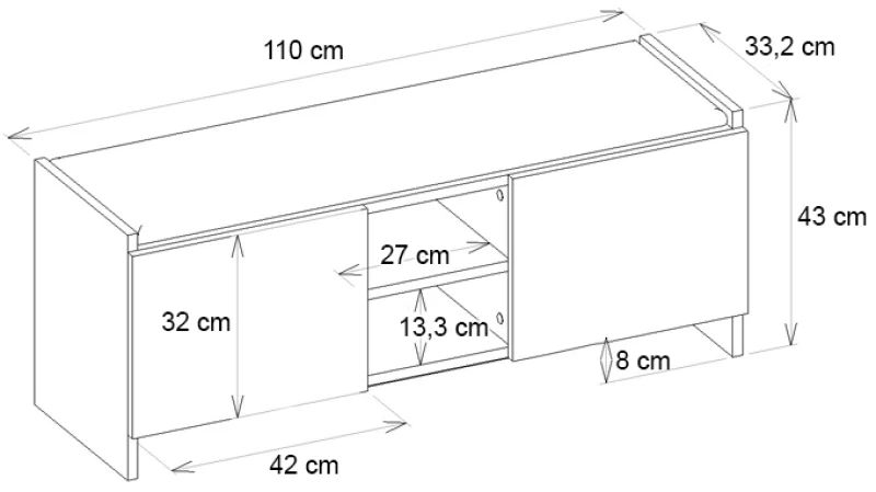 Παπουτσοθήκη Verly  χρώμα καρυδί 110x33,2x43εκ.