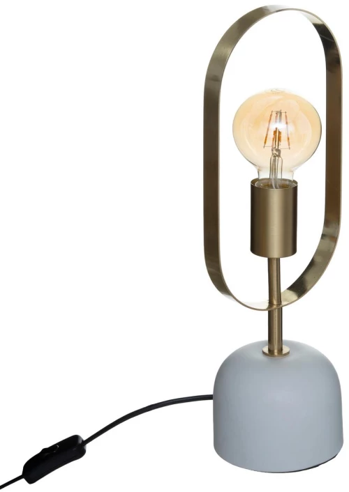 Atmosphera Μοντέρνο Επιτραπέζιο Φωτιστικό με Μεταλλικό Χρυσό Σκελετό και Βάση με Εφέ Μαρμάρου 178951